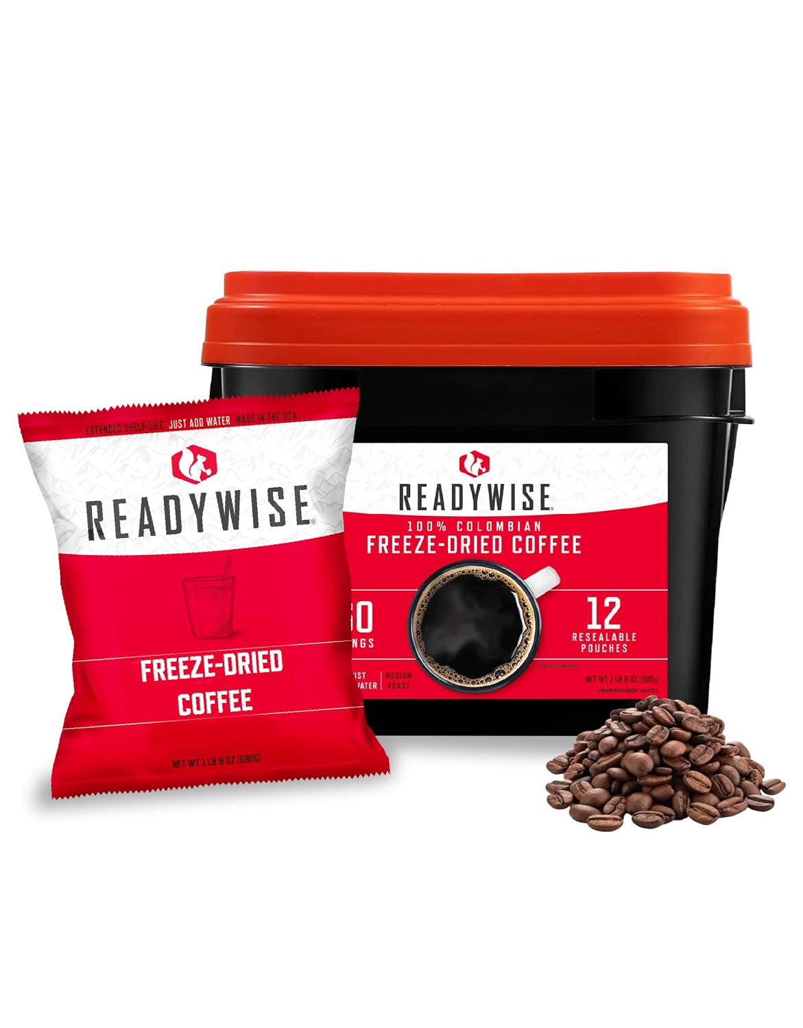 Emergency Food Survival Supply Coffee Bucket, 360 Servings