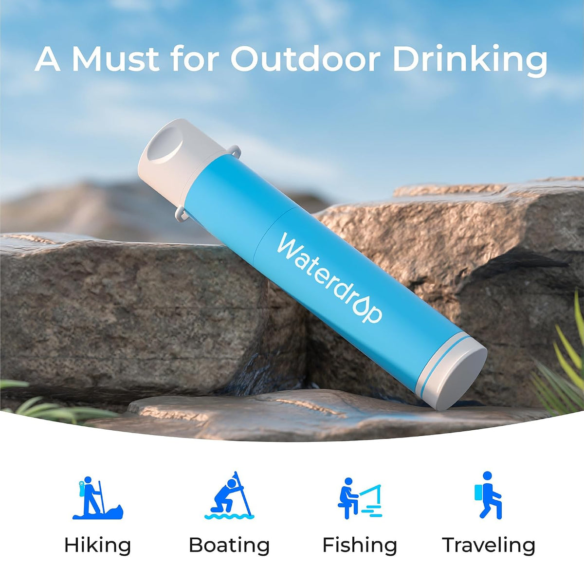 Portable Water Filter Straw, Camping Water Filter