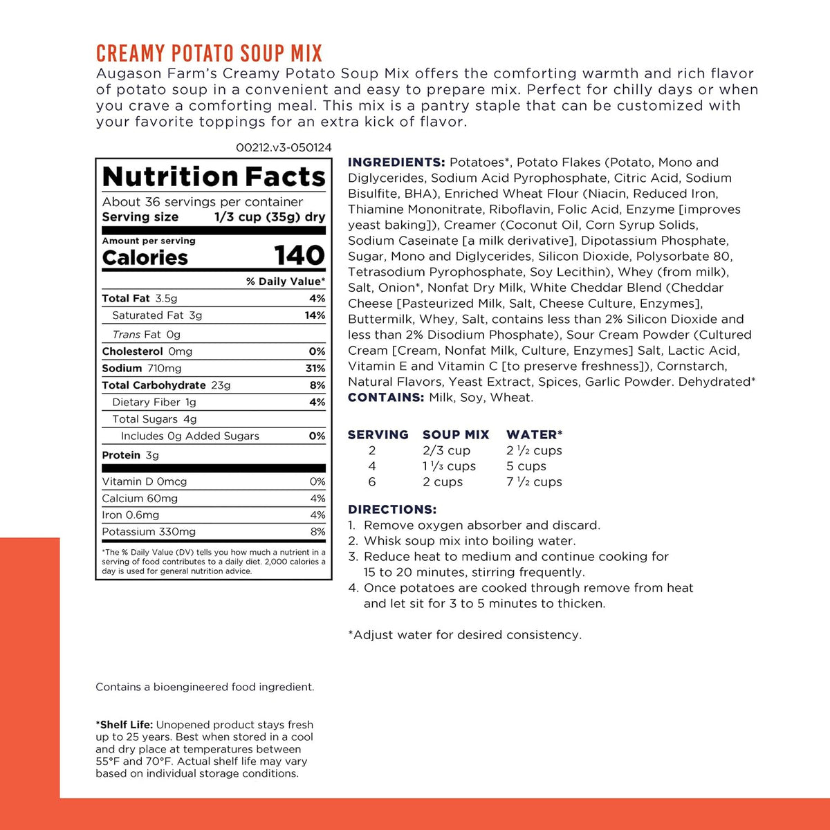 Creamy Potato Soup Mix Can