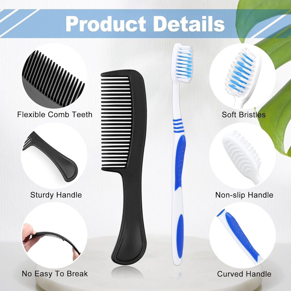 Hygiene Kit, Hygiene Kit Bulk, Individually Packed, Travel Hygiene Kit with Toothbrush, Toothpaste, Comb, Shampoo, Soap and Floss Picks, Home, Suitable for Hotel, Camping, Travel (PACK of 3)
