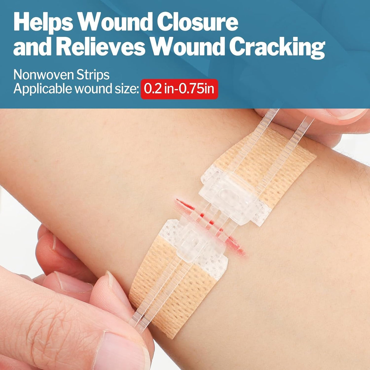 14 Pack Emergency Wound Closure Strips, Butterfly Bandages, Emergency Laceration Closure Kit, Repair Wounds without Stitches, Quick Clot Zip Stitch Wound Closures Device