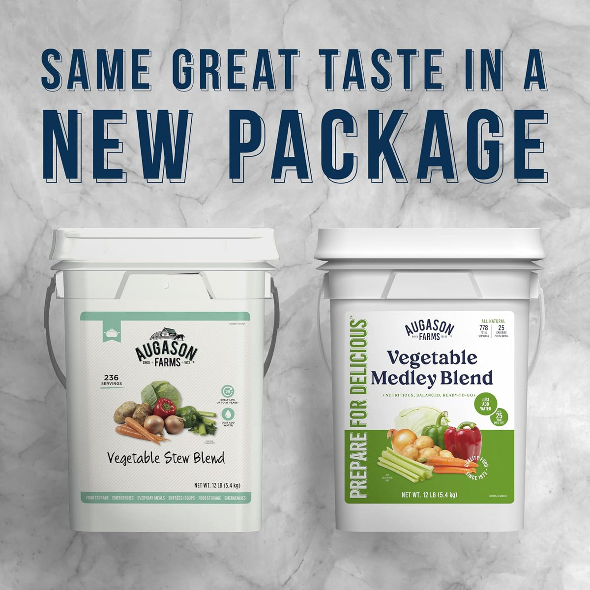 Vegetable Medley Blend Emergency Food Supply, 778 Servings