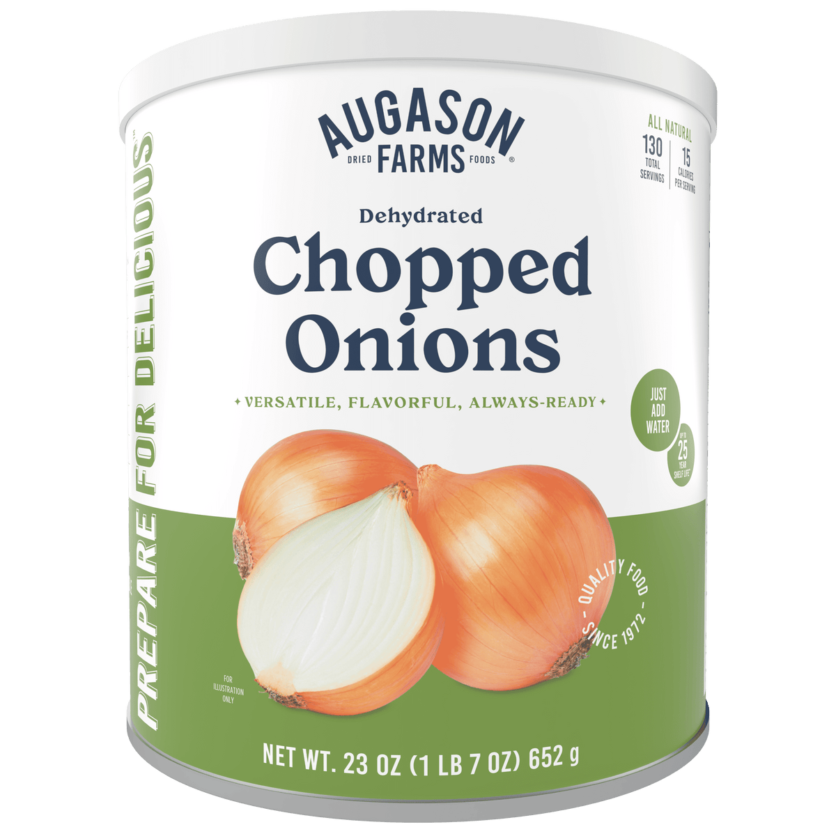 Dehydrated Chopped Onions Emergency Food Supply, 130 Servings, 25 Year Shelf Life, Great for Cooking and Baking - Dehydrated Meals, Survival Food Camping Essentials Can
