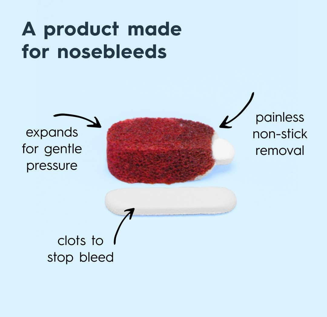Nosebleed Emergency Kit, 2 Bleed Stoppers, Purell Sanitizer & Wipe
