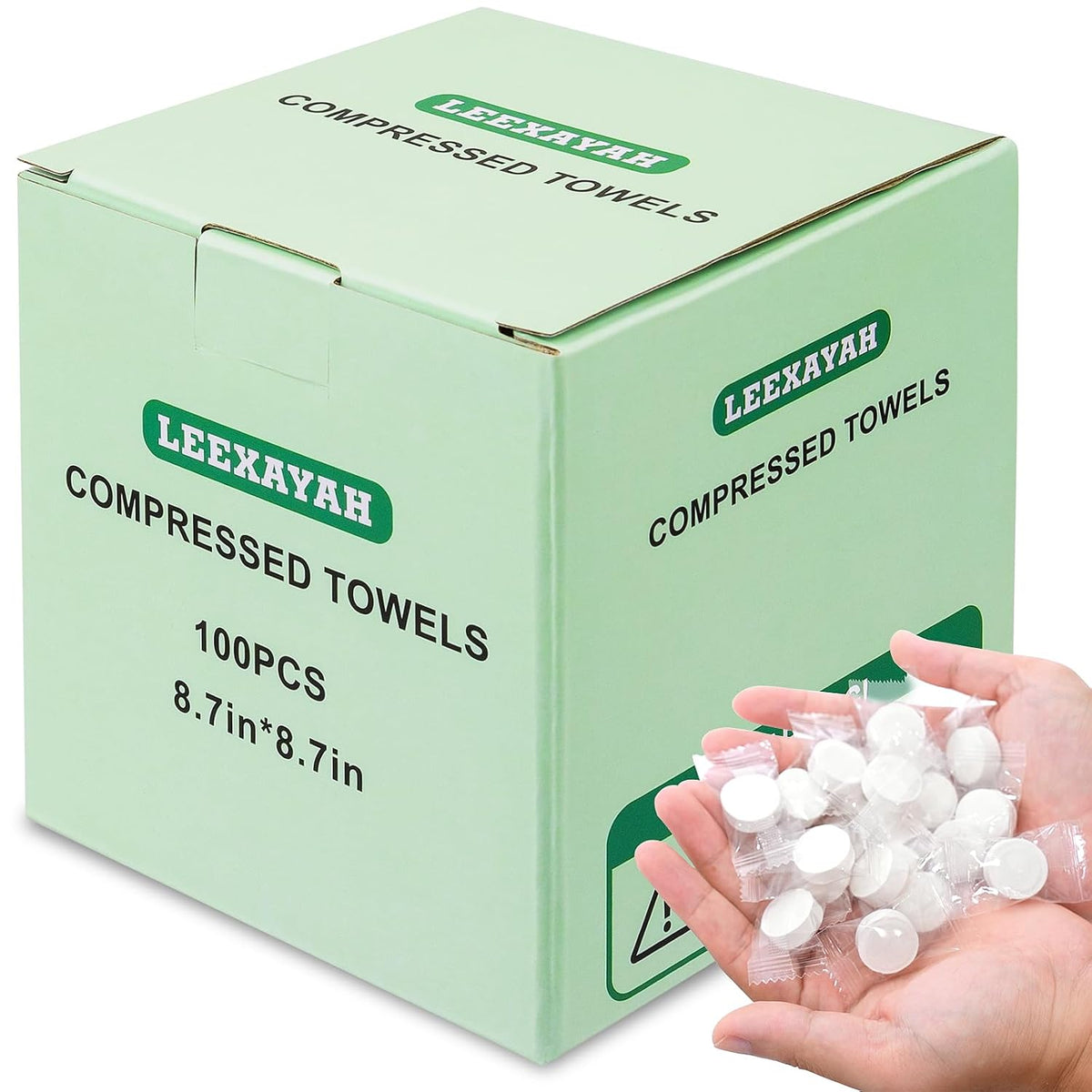 100 PCS Compressed Towels Disposable Compressed Travel Towel